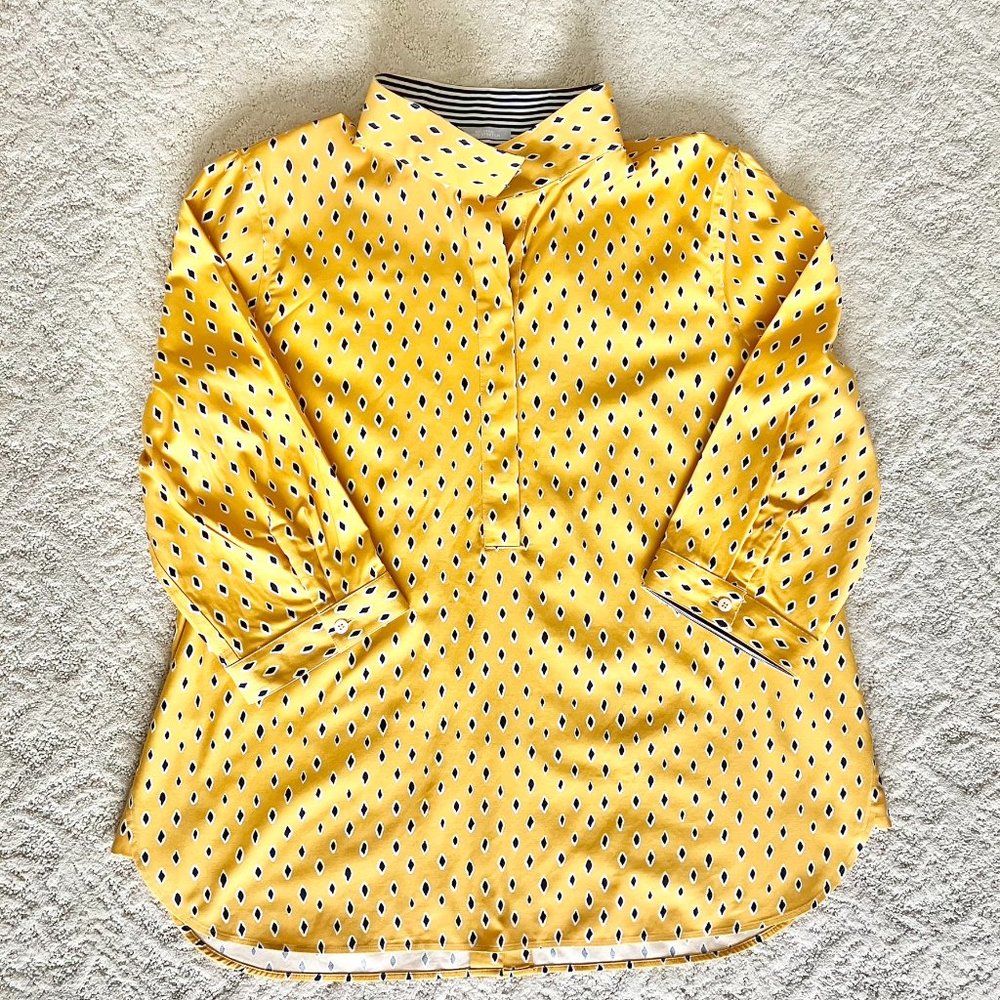 Chico’s 3/4 Sleeve Mustard Blouse